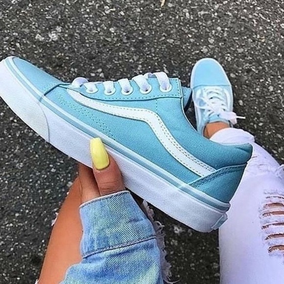 vans slip on aqua haze